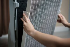air purifier installed in hvac system